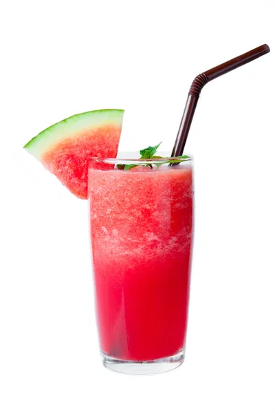 Drink vattenmelon smoothie isolerade — Stockfoto