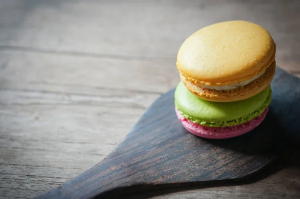 Macaron på slev — Stockfoto