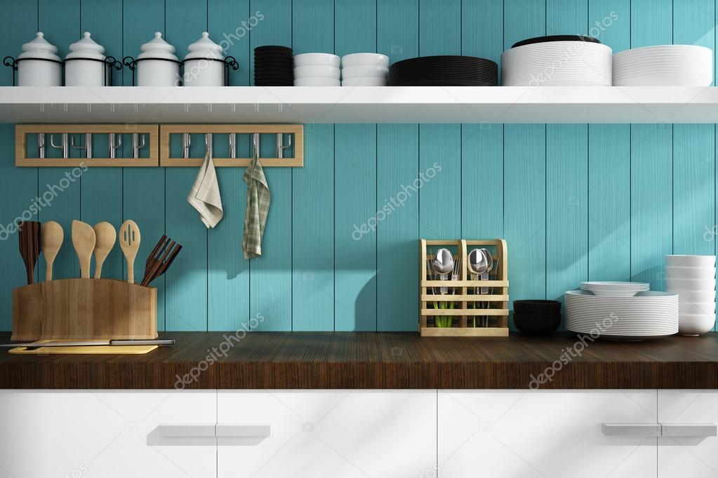 closeup of counter and Kitchen Accessories