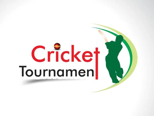 Cricket torneo banner sfondo — Vettoriale Stock