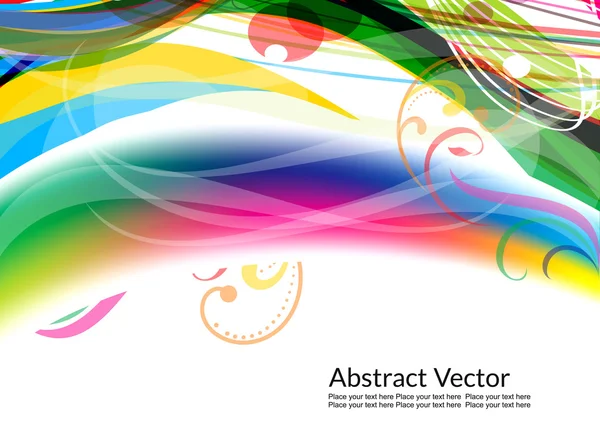 Colorful abstract with floral design — Stock Vector