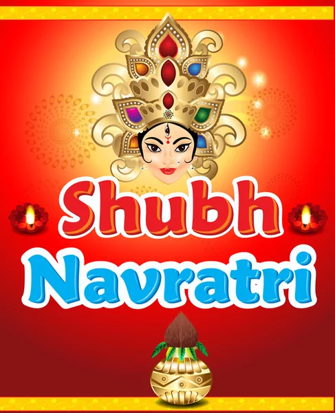 Shubh navratri fundo artístico — Vetor de Stock