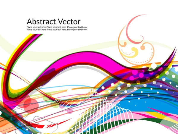 Abstract colorful wave  background — Stock Vector