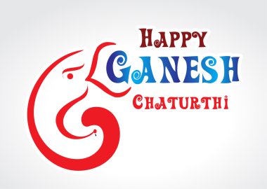 mutlu ganesh chaturthi metin arka plan