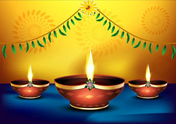 Fondo de celebración de Diwali feliz — Vector de stock