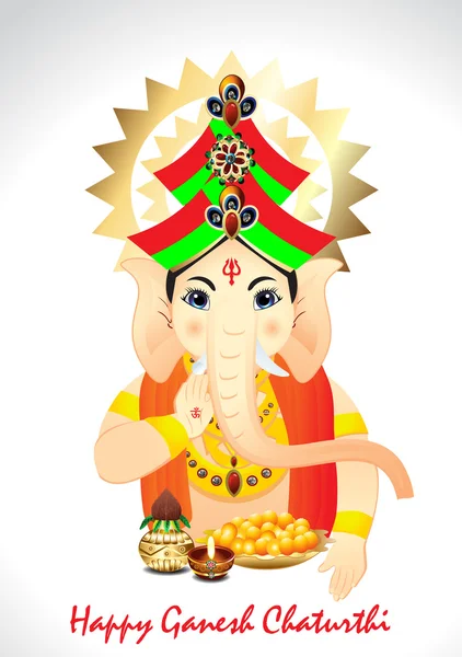 Happy Ganesh Chaturthi Background — Stock Vector