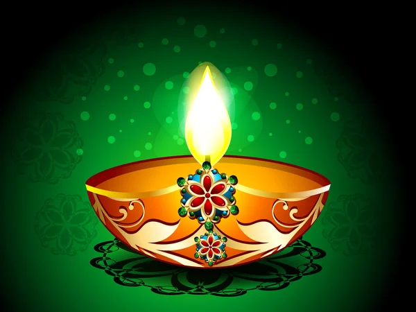 Diwali Antecedentes con profundidad artística — Vector de stock