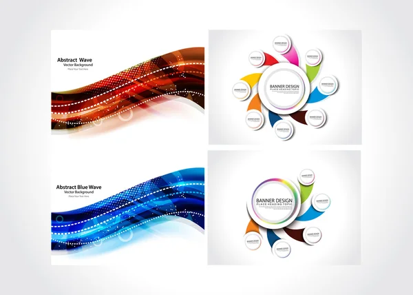Abstract Background & Web Banner Set — Stock Vector