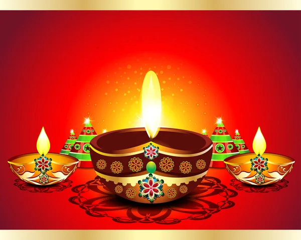 Joyeux fond Diwali — Image vectorielle