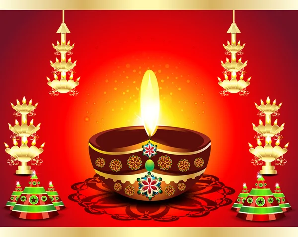 Traditional Diwali Background — Stock Vector