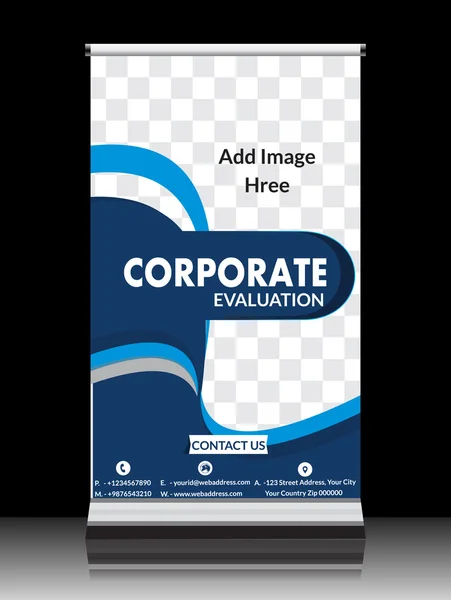 Corporate  Roll Up Stand — Stock Vector