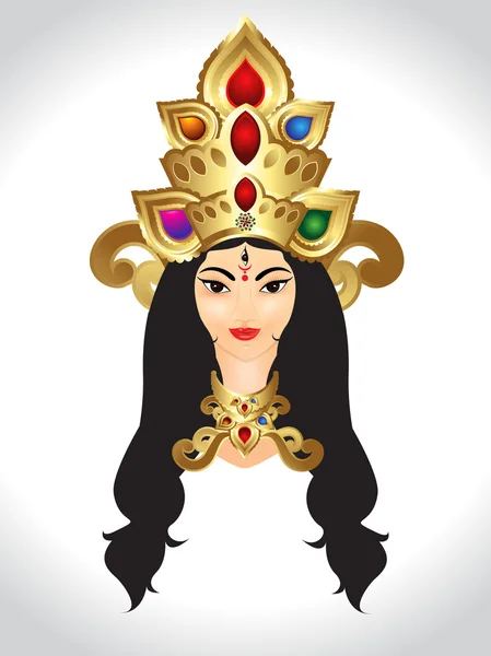 Shubh Navratri God Durga vector Illustration — Stock Vector