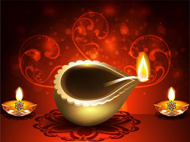 vektör çizimi shubh diwali arka plan