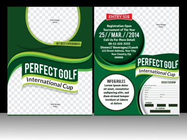 mükemmel bir golf flyer şablonu
