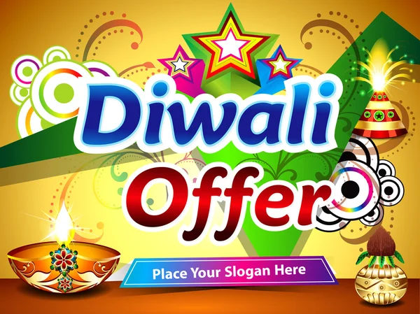 Diwali aanbod achtergrond — Stockvector