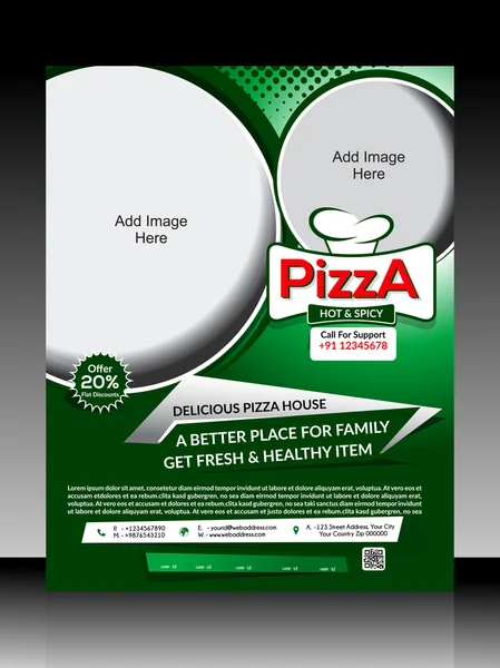 Pizza flyer template — Stock Vector