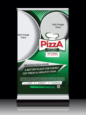 Banner olarak pizza topla