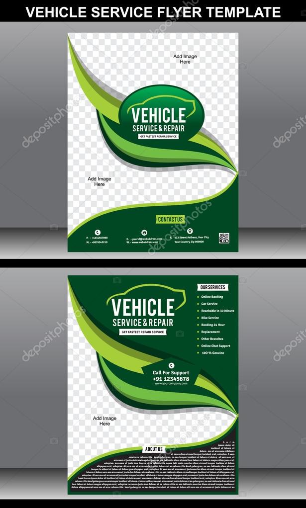 Vehicle service flyer template