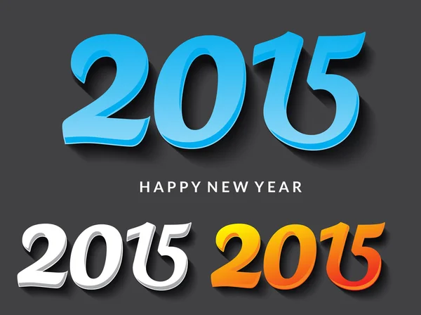 Happy new year 2015 text vector illustration — Stock Vector