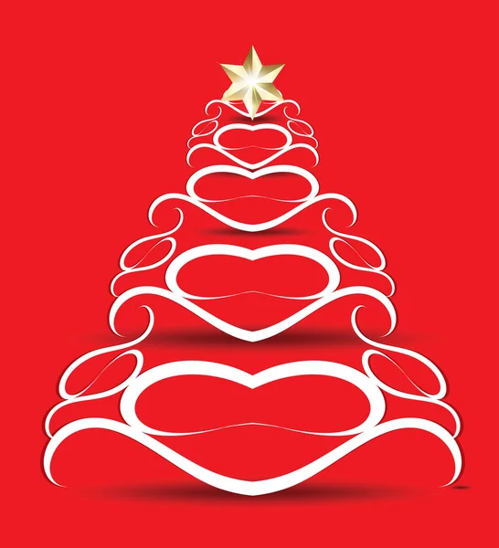 Boże Narodzenie drzewo ilustracja wektorowa tło — Wektor stockowy