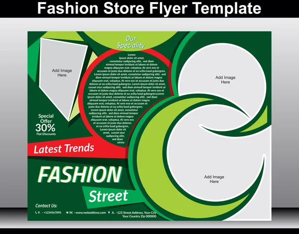 Fashion store sjabloon folder — Stockvector