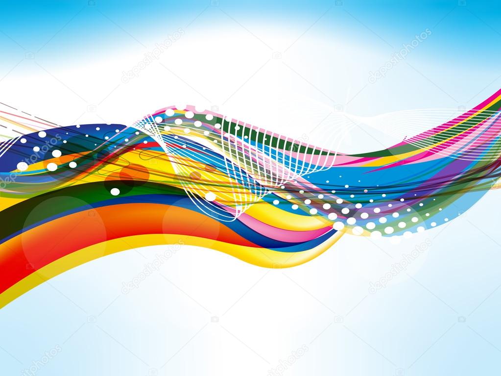 abstract colorful wave background 
