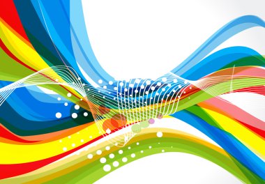 vektör çizim renkli dalga arka plan