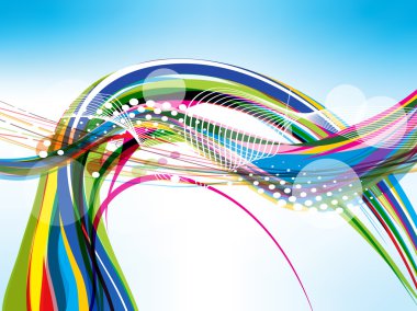 soyut renkli vektör dalga arka plan 