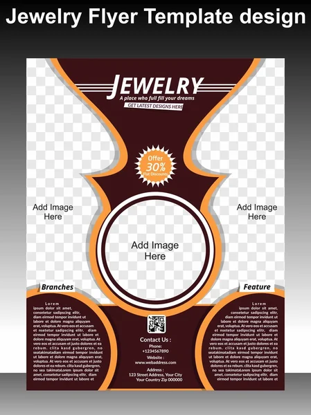 Jewelry Flyer Template Design — Stockvector