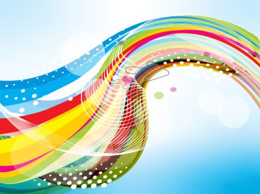 vektör çizim renkli dalga arka plan