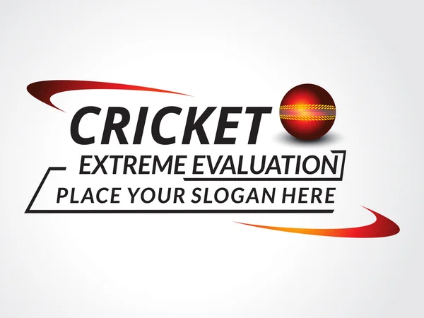 Torneo di cricket Sfondo di testo — Vettoriale Stock