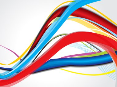 renkli dalga arka plan vecotr illüstrasyon soyut