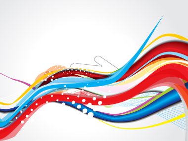 renkli dalga arka plan vecotr illüstrasyon