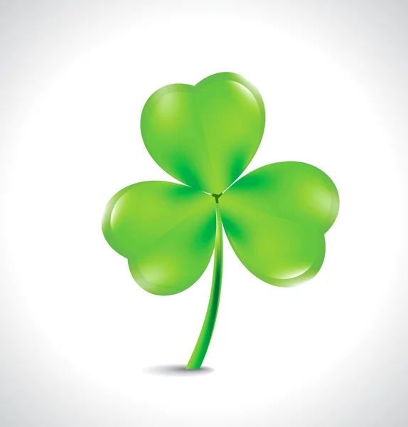 Saint Patrick's green clover background — Stock Vector