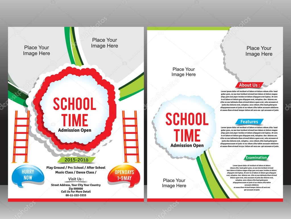 Vektorgrafiken School flyer template Vektorbilder School flyer Pertaining To Now Open Flyer Template