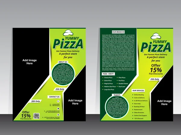 Pizza Store Flyer Design — Stockvector