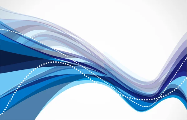 要旨｜Blue Wave Background Vector Illustration — ストックベクタ