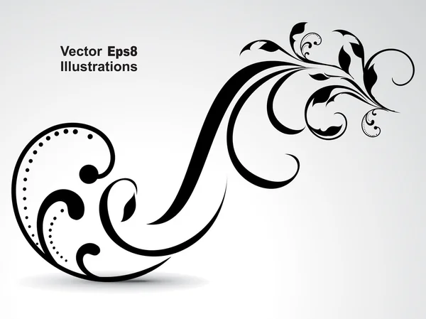 Vector abstracto fondo floral ilustración — Archivo Imágenes Vectoriales