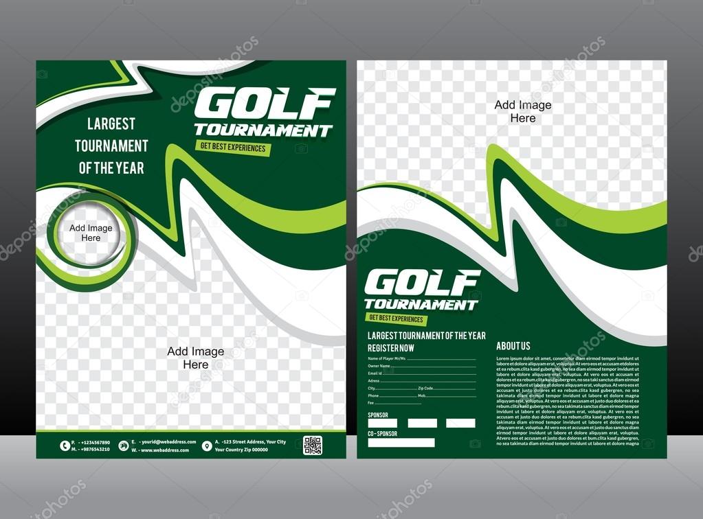 golf tournament flyer design borhure & magazine