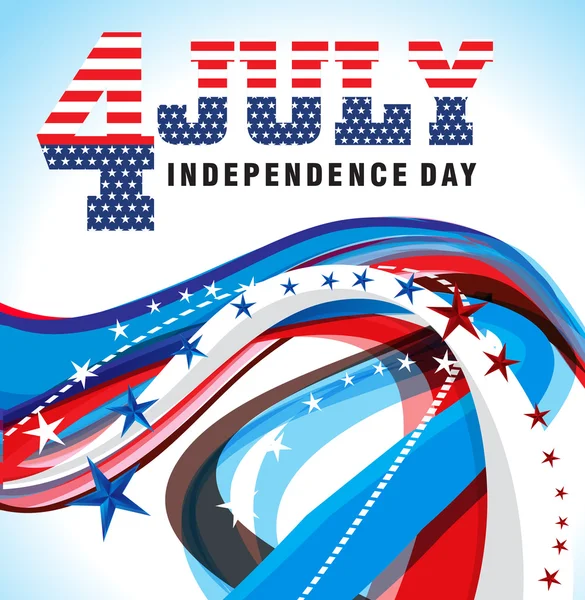 Αμερικανική Ημέρα ανεξαρτησίας υπόβαθρο κυμάτων — Διανυσματικό Αρχείο