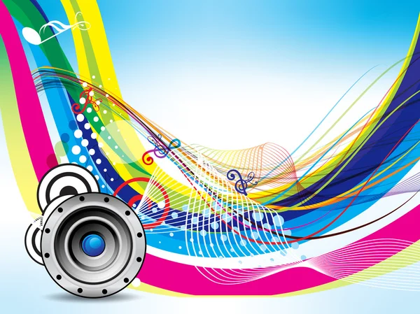 Colorful wave musical background — Stock Vector