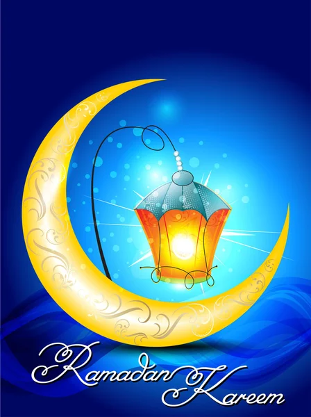 Ramadan kareem background with moon — Stock Vector