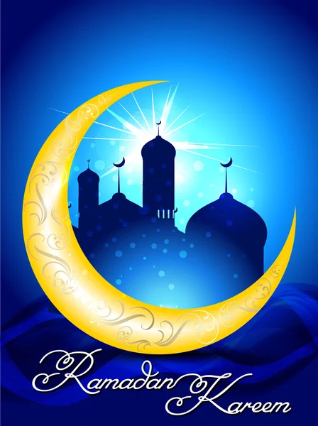 Ramadan kareem background with mosk — Stock Vector