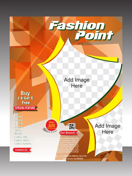 Fashion point flyer & magazine template — Stock Vector