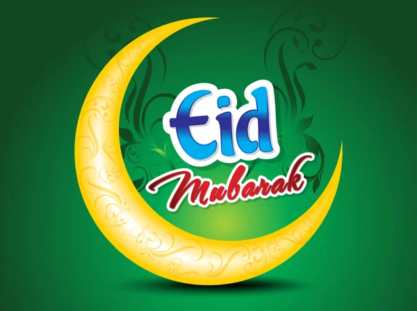Eid Mubarakh Fondo — Archivo Imágenes Vectoriales