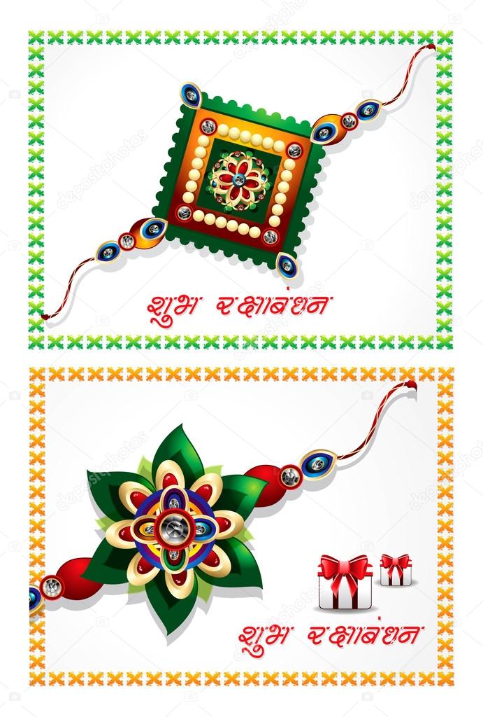 abstract raksha bandhan celebration background set