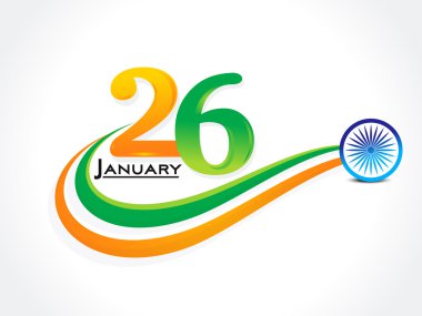 26 Ocak metin arka plan dalga ile 