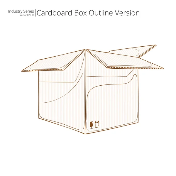 Vector Cardboard Box. — Stock Vector