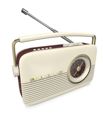 3D retro radyo.