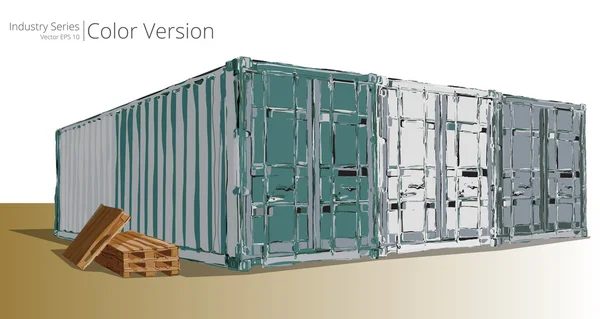 Containerwerf. — Stockvector